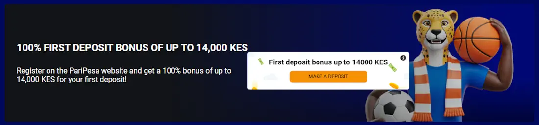 Paripesa Welcome bonus Screenshot